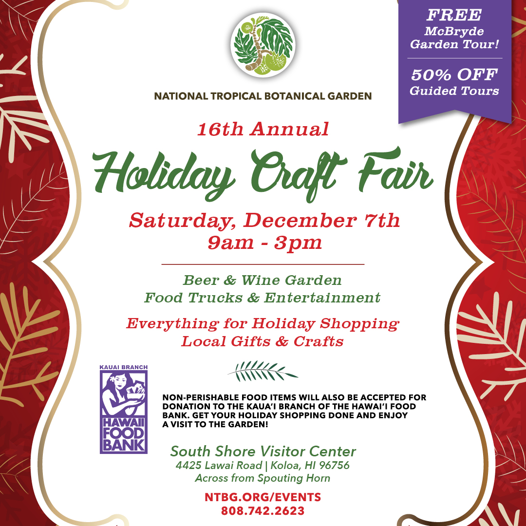 Holiday Craft Fair National Tropical Botanical Garden
